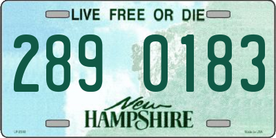NH license plate 2890183