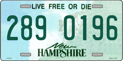 NH license plate 2890196