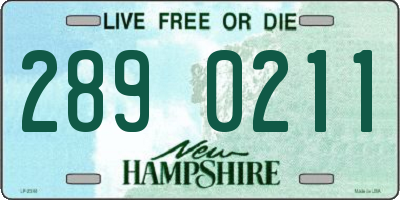 NH license plate 2890211