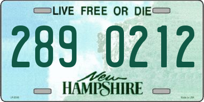 NH license plate 2890212