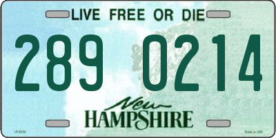 NH license plate 2890214
