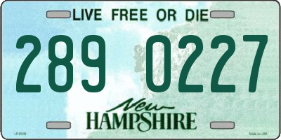 NH license plate 2890227