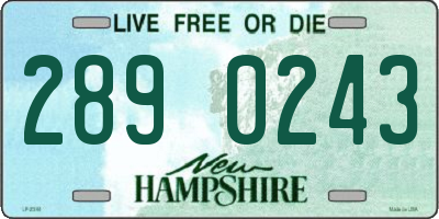 NH license plate 2890243