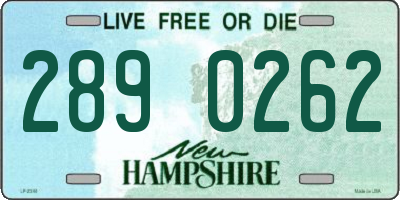 NH license plate 2890262