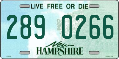 NH license plate 2890266