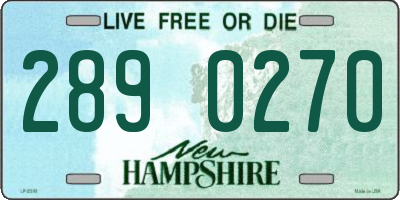 NH license plate 2890270
