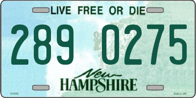 NH license plate 2890275