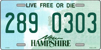 NH license plate 2890303