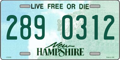 NH license plate 2890312