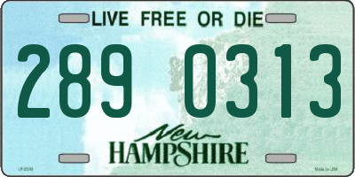 NH license plate 2890313