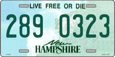NH license plate 2890323