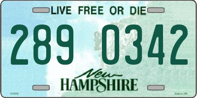 NH license plate 2890342