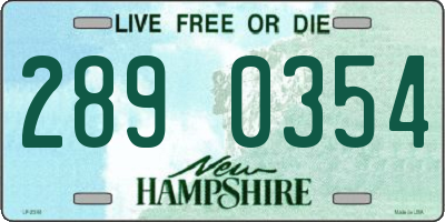 NH license plate 2890354