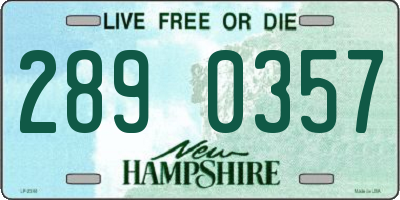 NH license plate 2890357