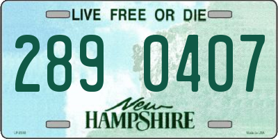 NH license plate 2890407