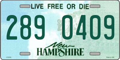 NH license plate 2890409