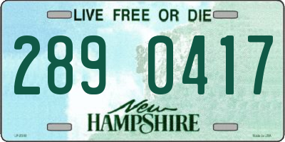 NH license plate 2890417