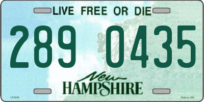 NH license plate 2890435