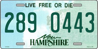 NH license plate 2890443