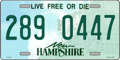NH license plate 2890447