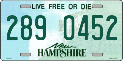 NH license plate 2890452