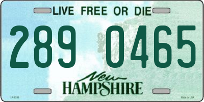 NH license plate 2890465