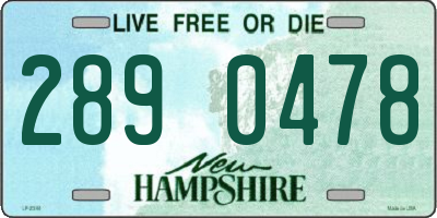 NH license plate 2890478