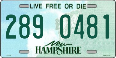 NH license plate 2890481
