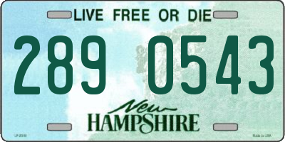 NH license plate 2890543
