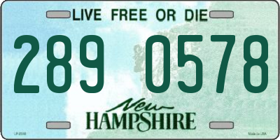NH license plate 2890578