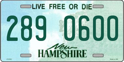 NH license plate 2890600