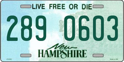 NH license plate 2890603