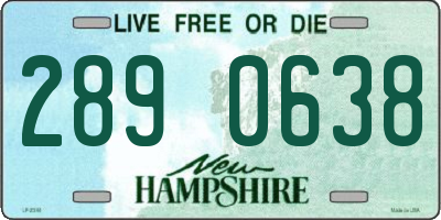 NH license plate 2890638