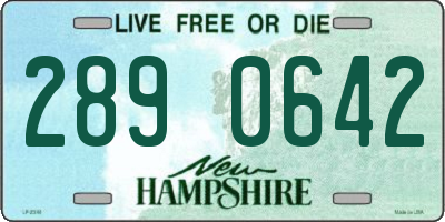 NH license plate 2890642