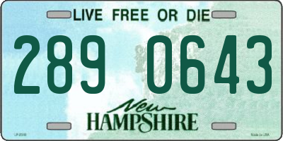 NH license plate 2890643