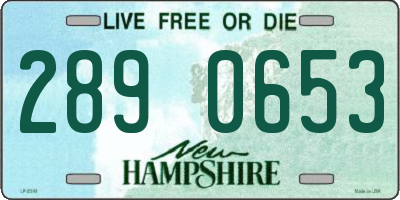 NH license plate 2890653