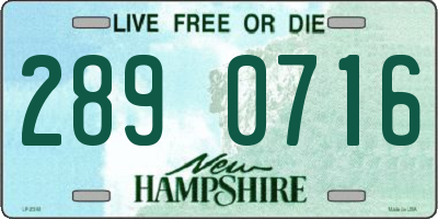 NH license plate 2890716