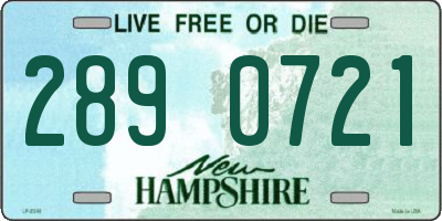NH license plate 2890721
