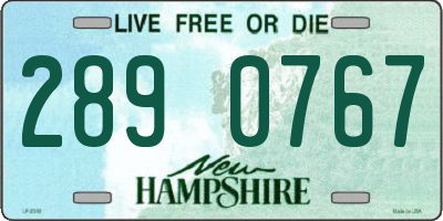 NH license plate 2890767