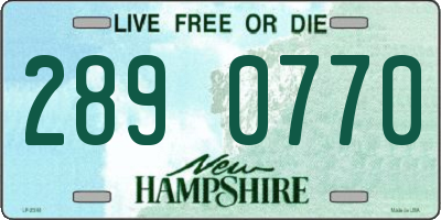 NH license plate 2890770