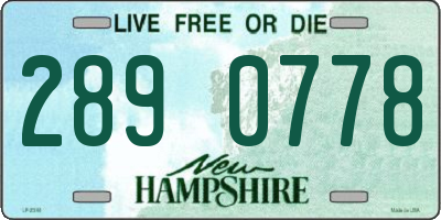 NH license plate 2890778