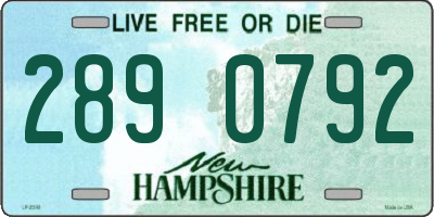 NH license plate 2890792