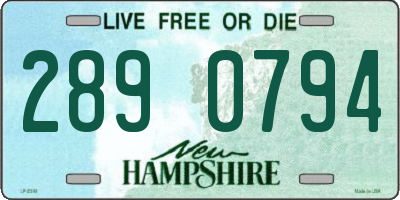 NH license plate 2890794