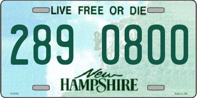 NH license plate 2890800