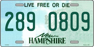 NH license plate 2890809