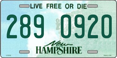 NH license plate 2890920