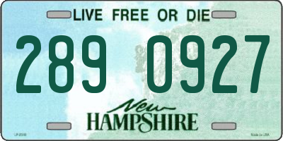 NH license plate 2890927