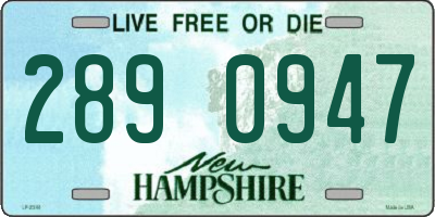 NH license plate 2890947