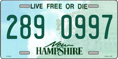 NH license plate 2890997