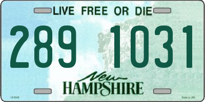 NH license plate 2891031